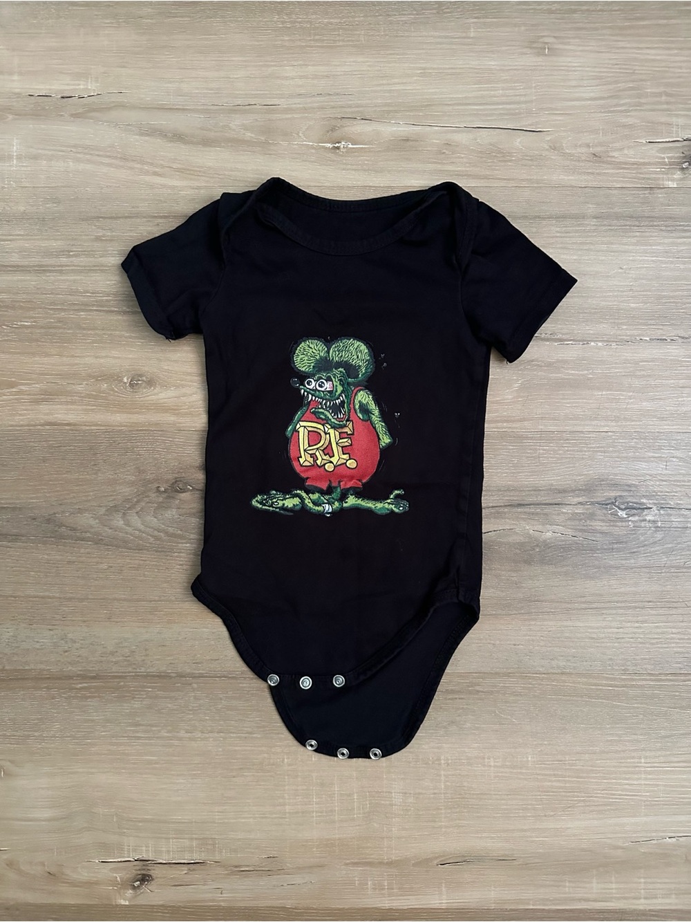 Rat Fink Black Graphic Bodysuit 6–12M